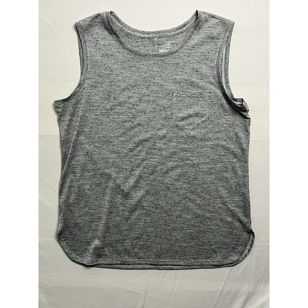 Tek Gear DryTek Mens L Gray Heather Sleeveless Athletic Tank Casual Gym Shirt